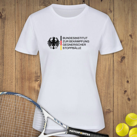 Bundesinstitut gegen Stoppbälle | Damen Sport T-Shirt - Matchpoint24 - Kleidung für Tennisfans