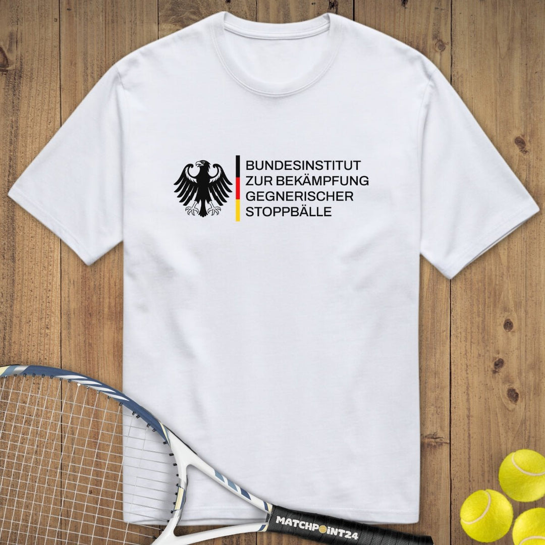 Bundesinstitut gegen Stoppbälle | Premium Herren T-Shirt - Matchpoint24 - Kleidung für Tennisfans