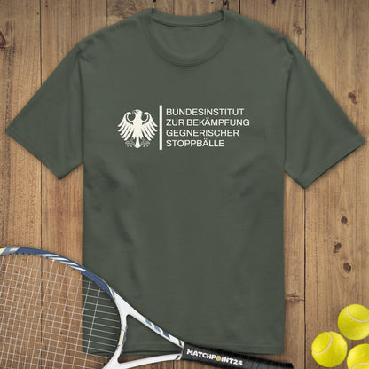 Bundesinstitut gegen Stoppbälle | Premium Herren T-Shirt - Matchpoint24 - Kleidung für Tennisfans