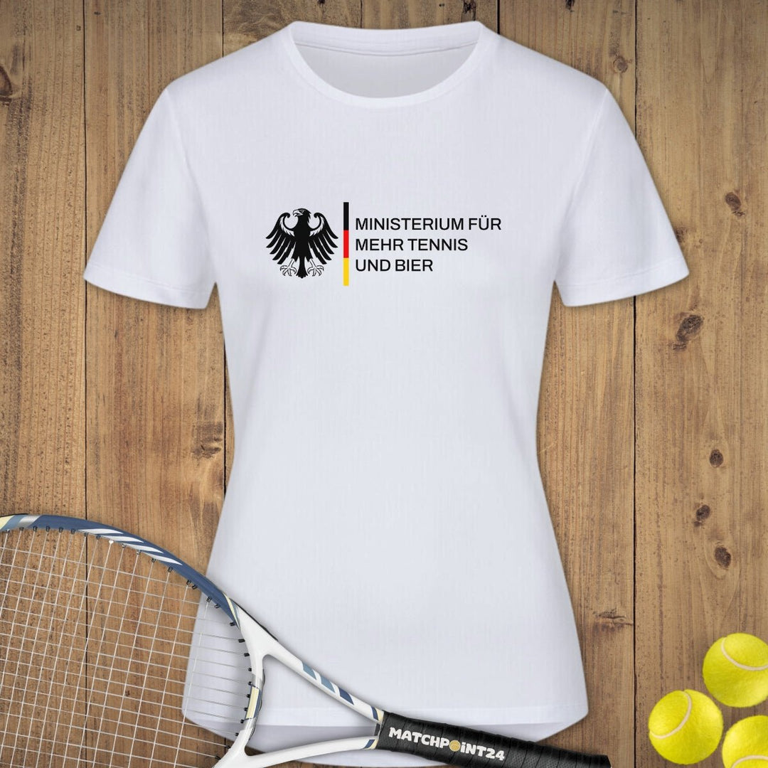 Bundesinstitut Tenns und Bier | Damen Sport T-Shirt - Matchpoint24 - Kleidung für Tennisfans