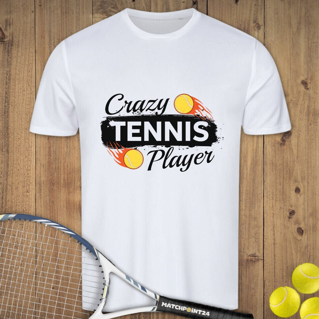 Crazy Tennis Player | Herren Sport T-Shirt - Matchpoint24 - Kleidung für Tennisfans