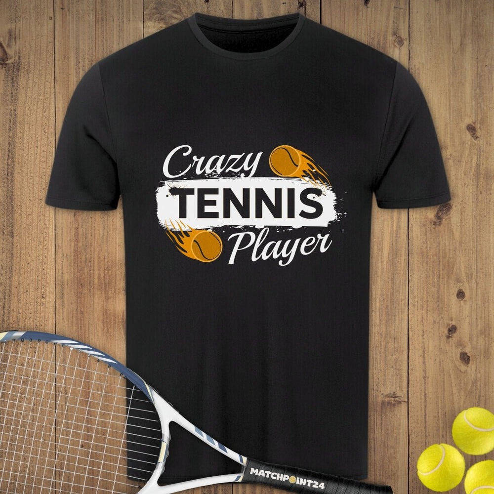 Crazy Tennis Player | Herren Sport T-Shirt - Matchpoint24 - Kleidung für Tennisfans