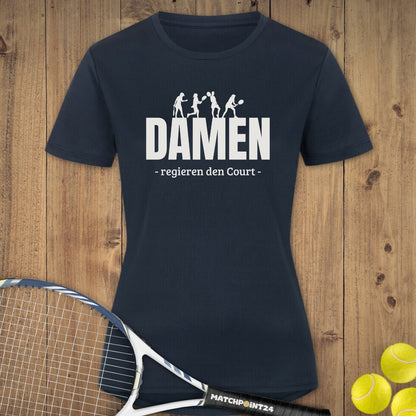 Damen regieren | Damen Sport T-Shirt - Matchpoint24 - Kleidung für Tennisfans