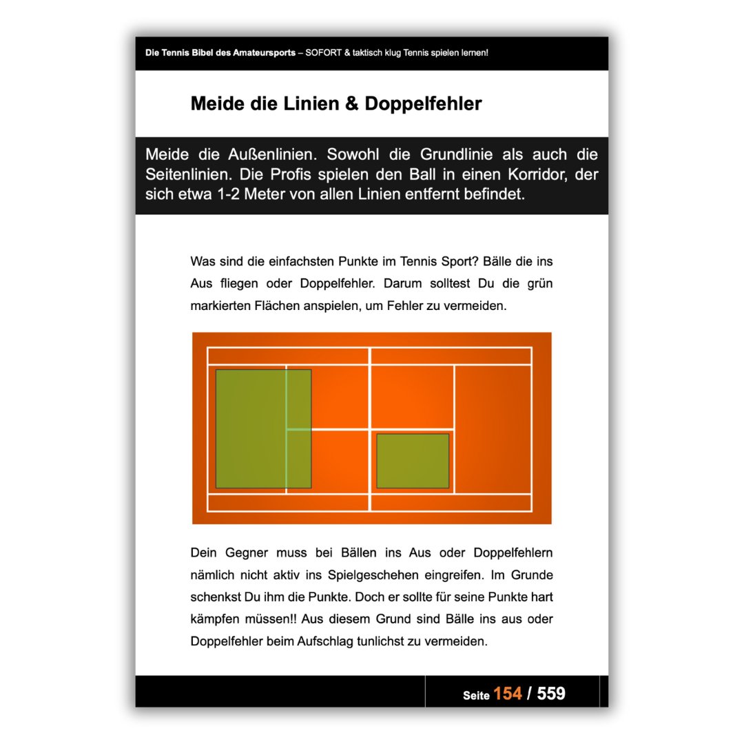 Die Tennis Bibel des Amateursports | E-Book (Geschenk) - Matchpoint24 - Kleidung für Tennisfans