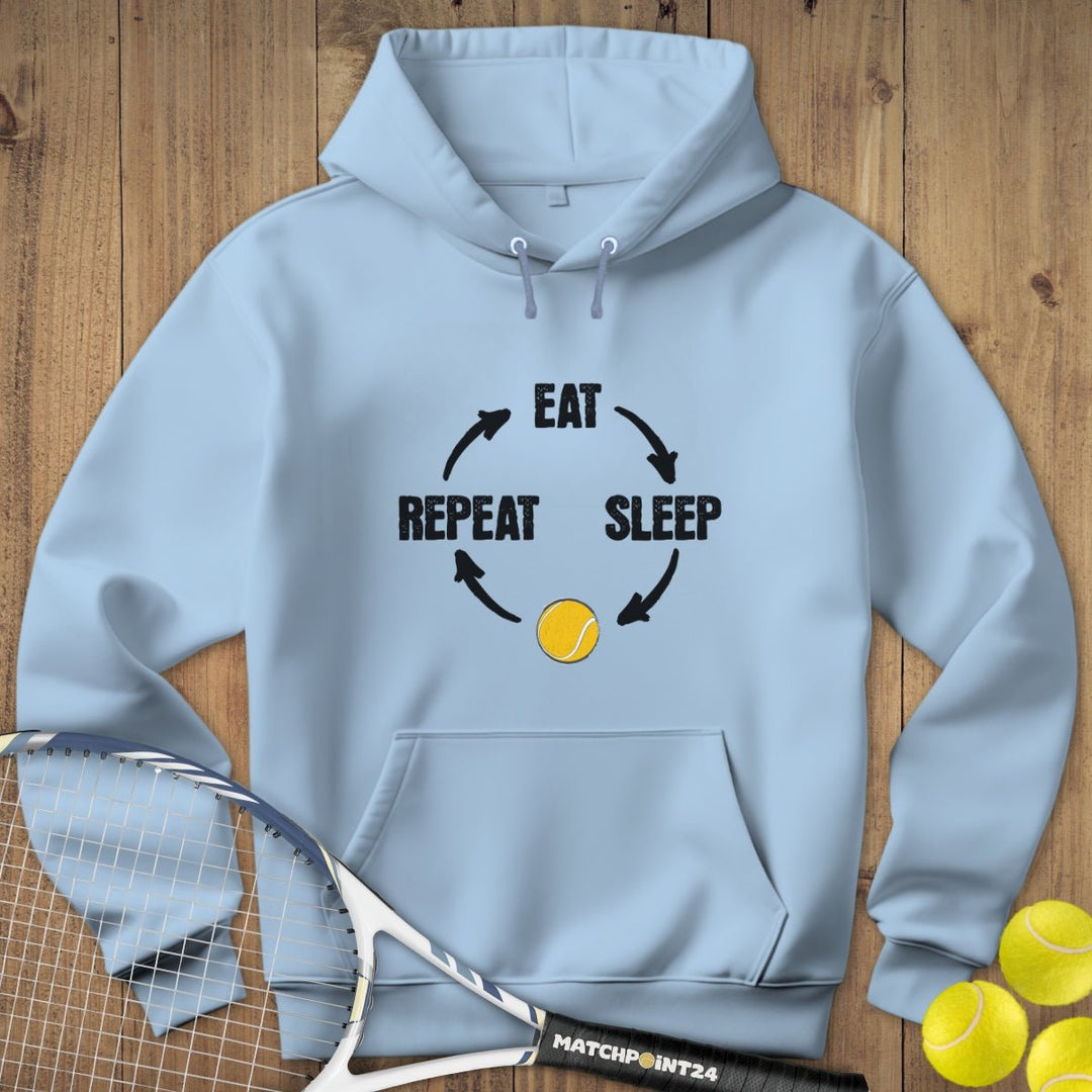 Eat Sleep Tennis Repeat | Hoodie (Unisex) - Matchpoint24 - Kleidung für Tennisfans