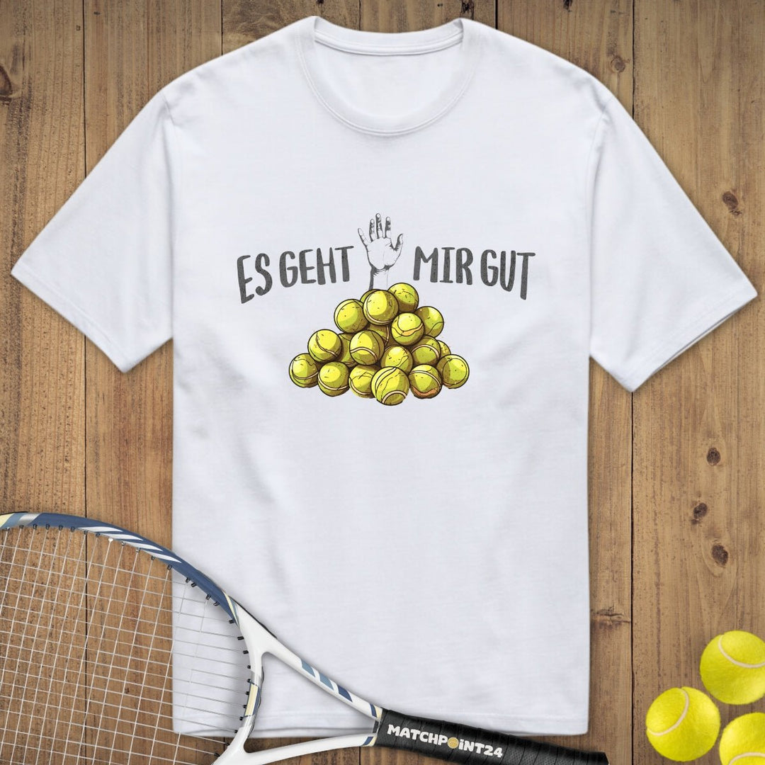 Es geht mir gut | Premium Herren T-Shirt - Matchpoint24 - Kleidung für Tennisfans