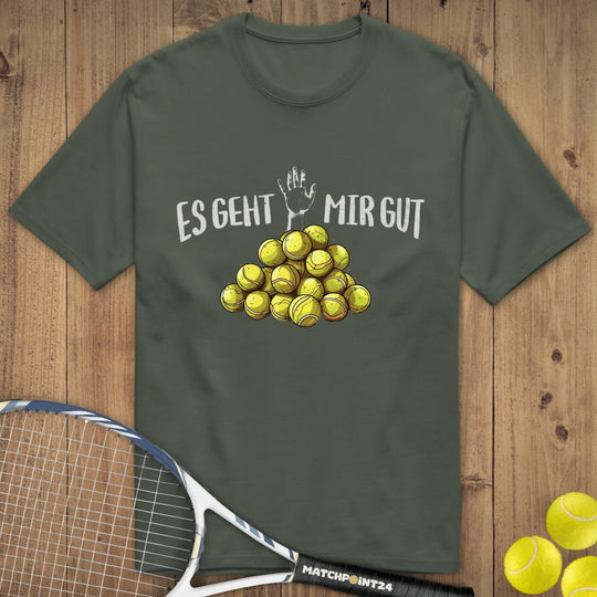 Es geht mir gut | Premium Herren T-Shirt - Matchpoint24 - Kleidung für Tennisfans