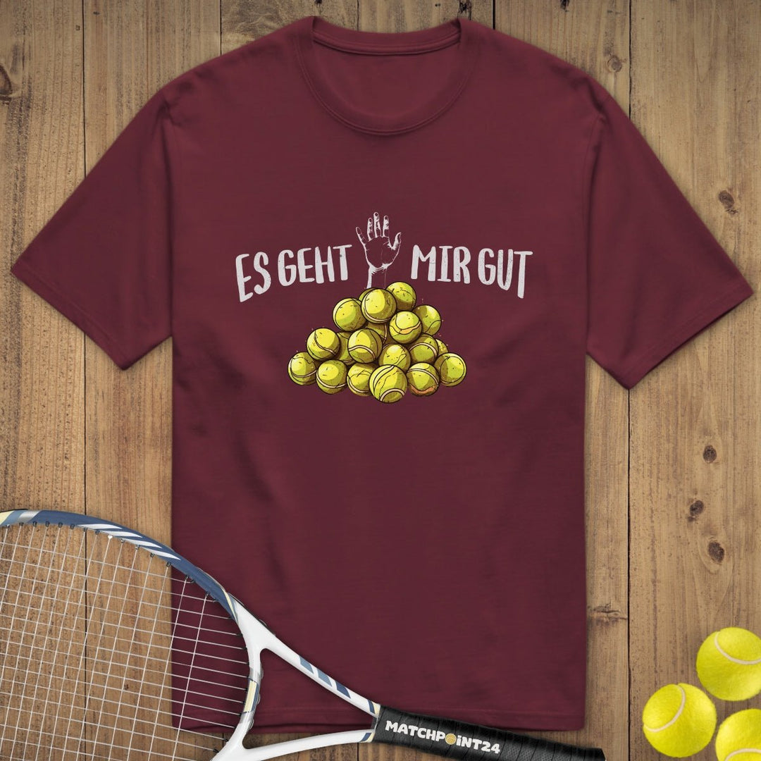 Es geht mir gut | Premium Herren T-Shirt - Matchpoint24 - Kleidung für Tennisfans