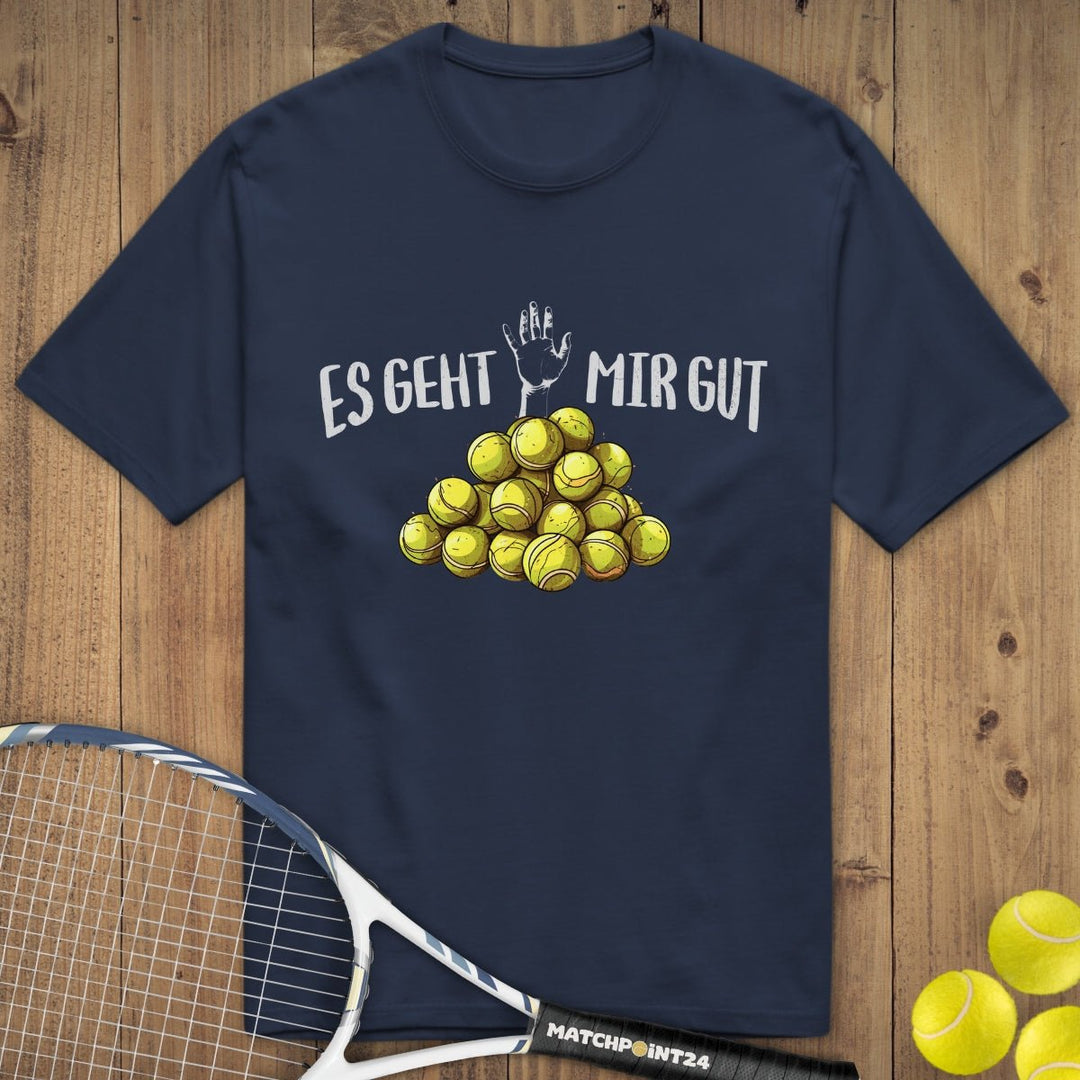 Es geht mir gut | Premium Herren T-Shirt - Matchpoint24 - Kleidung für Tennisfans