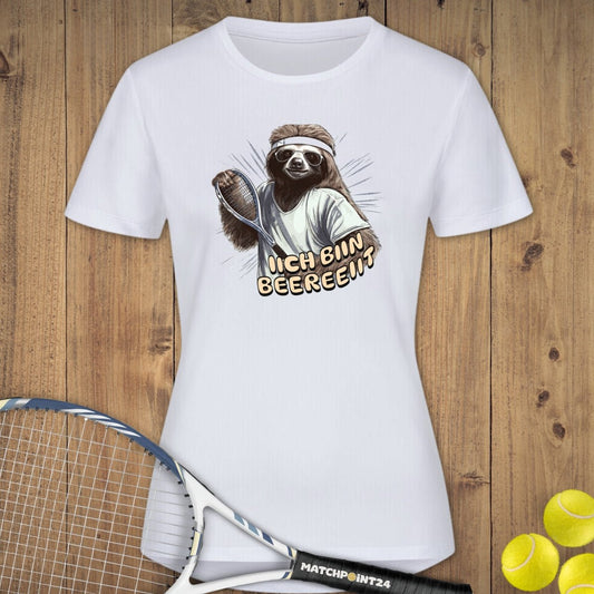 Faultier bereit | Damen Sport T-Shirt - Matchpoint24 - Kleidung für Tennisfans