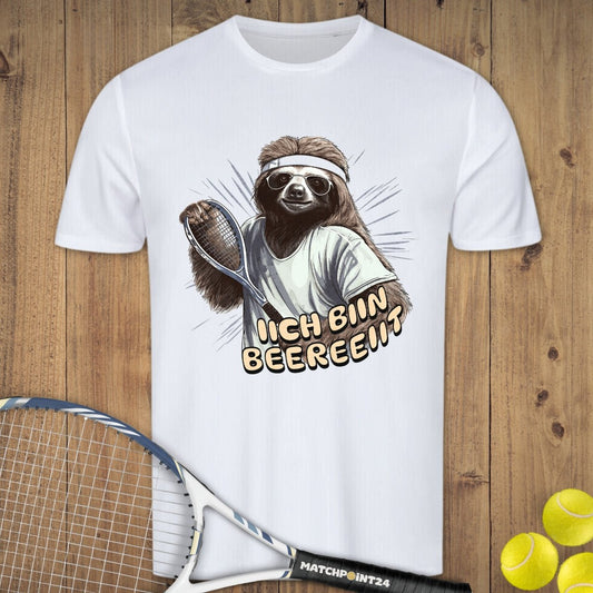 Faultier bereit | Herren Sport T-Shirt - Matchpoint24 - Kleidung für Tennisfans