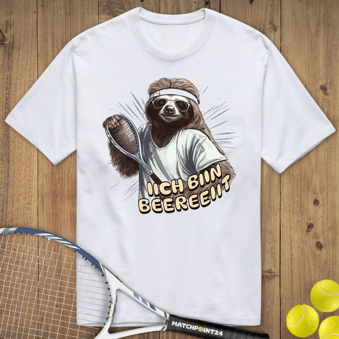 Faultier bereit | Premium Herren T-Shirt - Matchpoint24 - Kleidung für Tennisfans