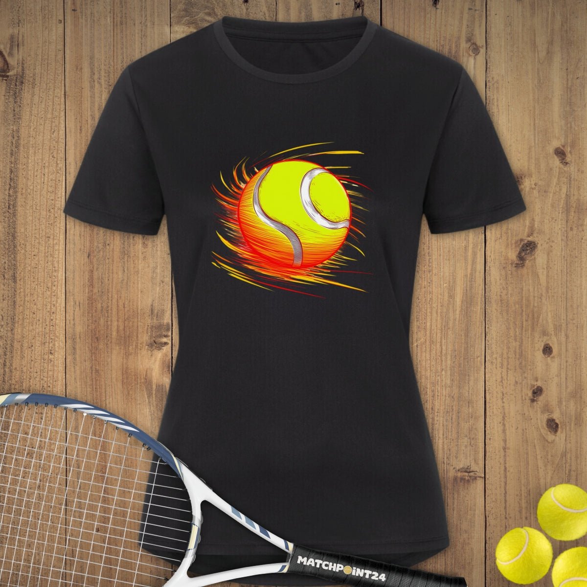 Feuerball | Damen Sport T-Shirt - Matchpoint24 - Kleidung für Tennisfans