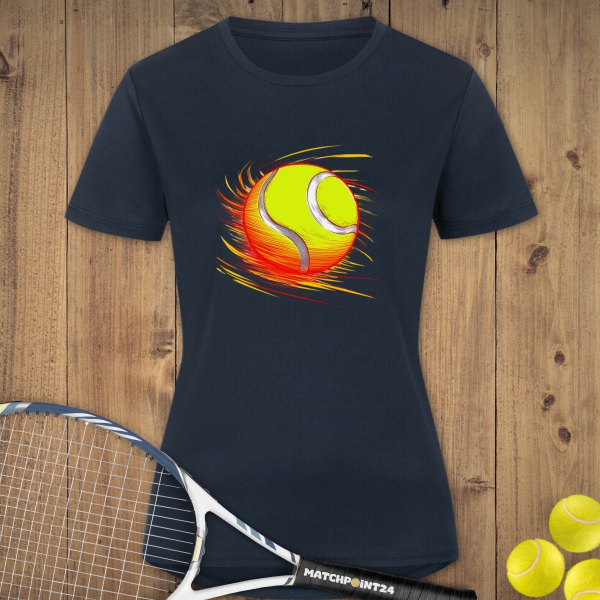 Feuerball | Damen Sport T-Shirt - Matchpoint24 - Kleidung für Tennisfans