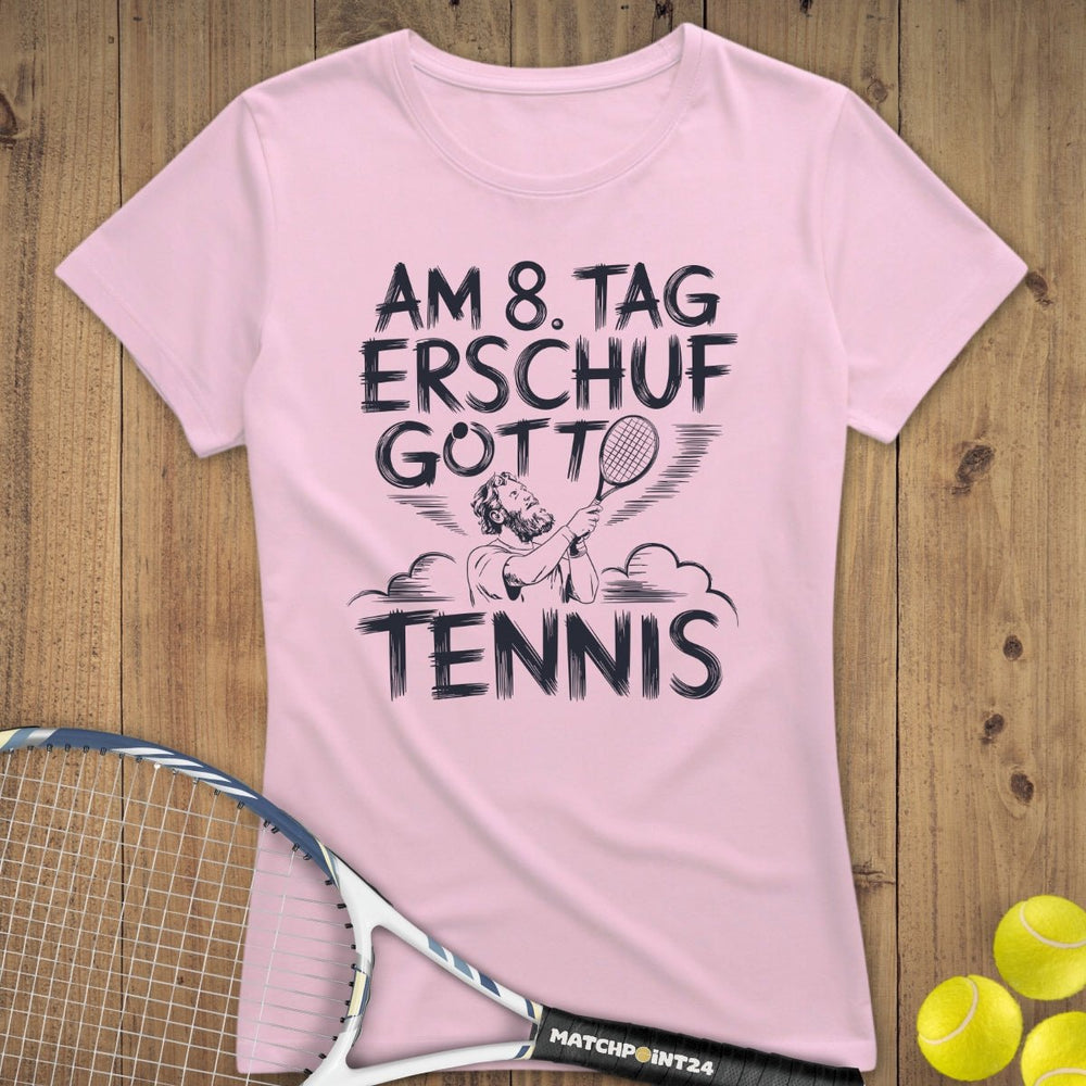 Gott an Tag 8 | Premium Damen T-Shirt - Matchpoint24 - Kleidung für Tennisfans