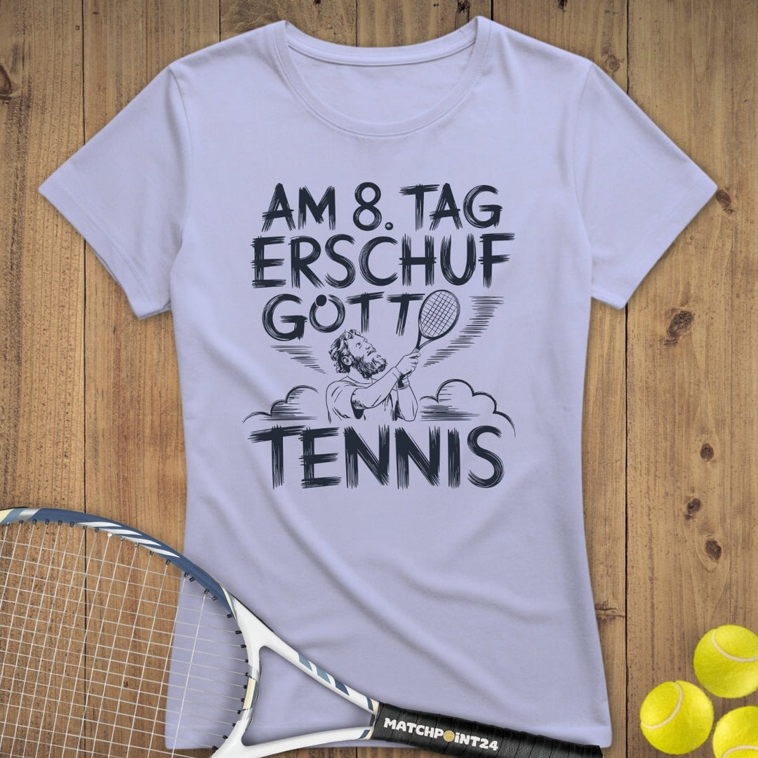 Gott an Tag 8 | Premium Damen T-Shirt - Matchpoint24 - Kleidung für Tennisfans