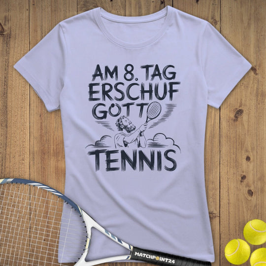 Gott an Tag 8 | Premium Damen T-Shirt - Matchpoint24 - Kleidung für Tennisfans