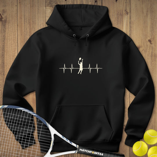 Herzschlag Mann | Hoodie (Unisex) - Matchpoint24 - Kleidung für Tennisfans