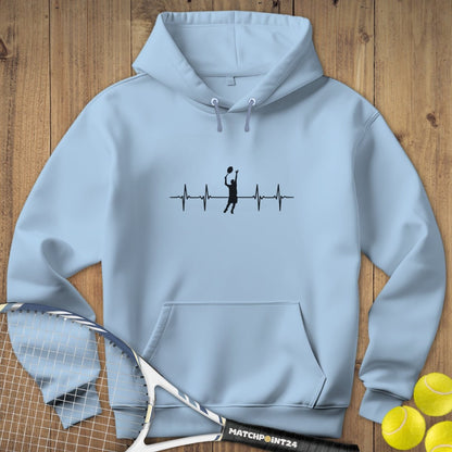 Herzschlag Mann | Hoodie (Unisex) - Matchpoint24 - Kleidung für Tennisfans