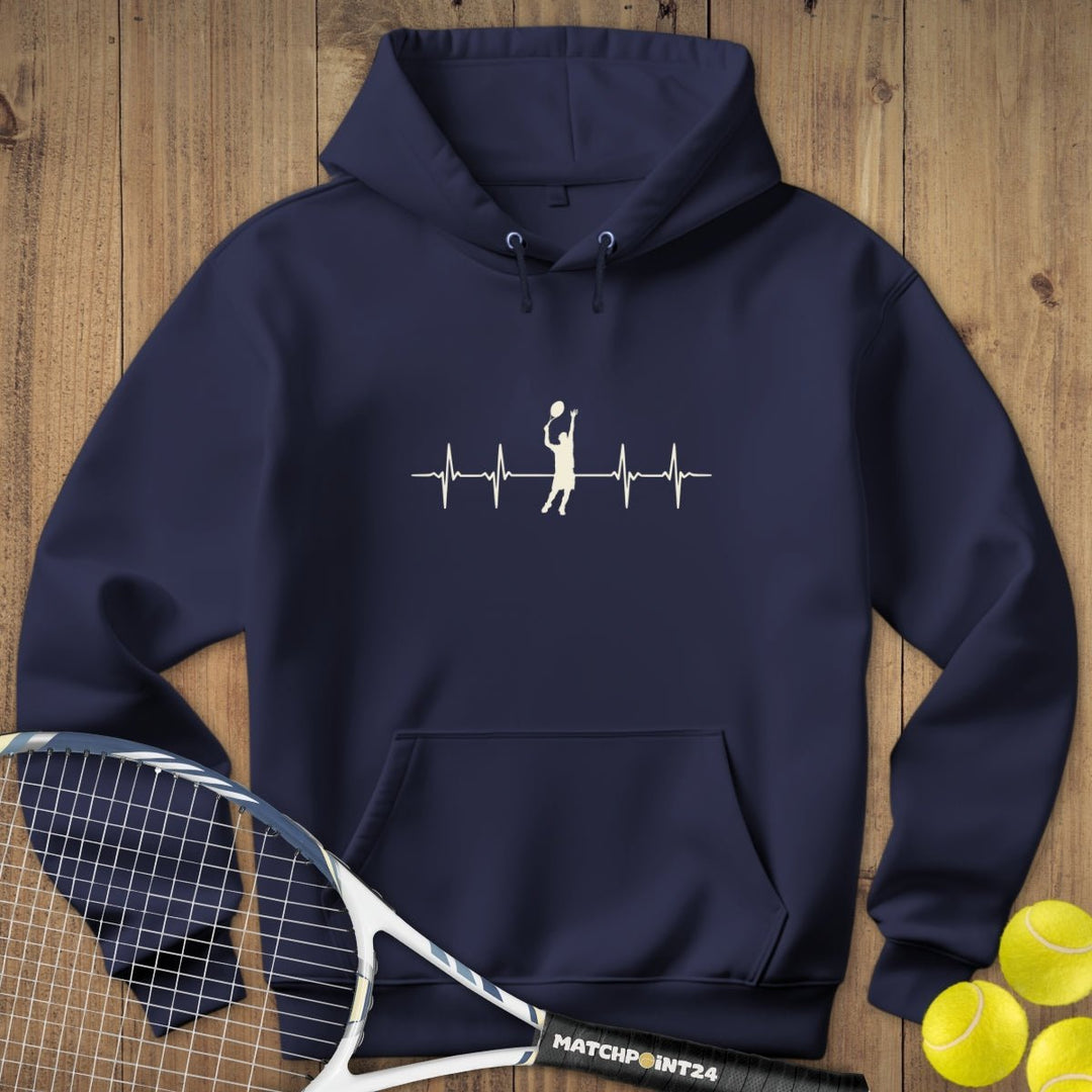 Herzschlag Mann Kapuzenpulli (limitiert) - Matchpoint24 - Kleidung für Tennisfans