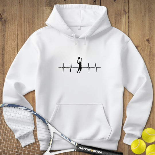 Herzschlag Mann Kapuzenpulli (limitiert) - Matchpoint24 - Kleidung für Tennisfans