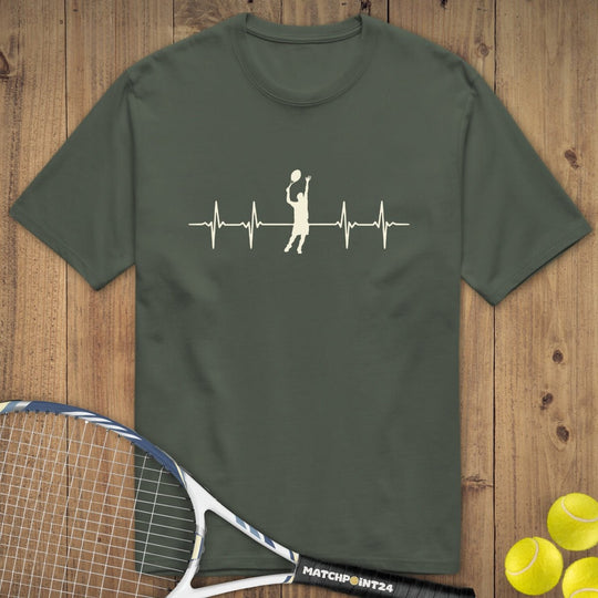 Herzschlag Mann | Premium Herren T-Shirt - Matchpoint24 - Kleidung für Tennisfans