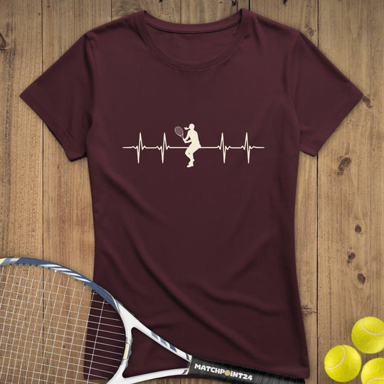 Herzschlag Tennisfrau | Premium Damen T-Shirt - Matchpoint24 - Kleidung für Tennisfans