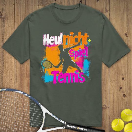 Heul nicht Neon | Premium Herren T-Shirt - Matchpoint24 - Kleidung für Tennisfans