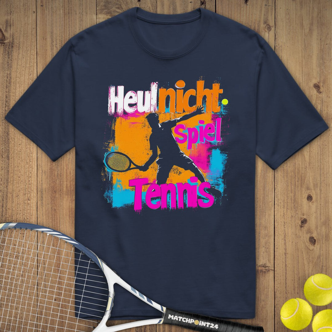 Heul nicht Neon | Premium Herren T-Shirt - Matchpoint24 - Kleidung für Tennisfans