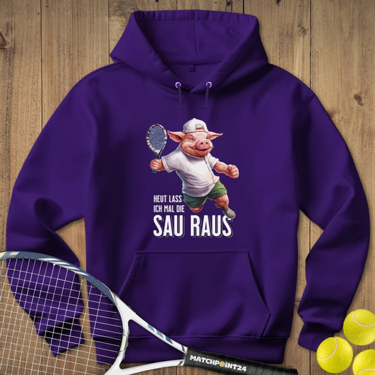 Heute lass ich die Sau raus | Hoodie (Unisex) - Matchpoint24 - Kleidung für Tennisfans