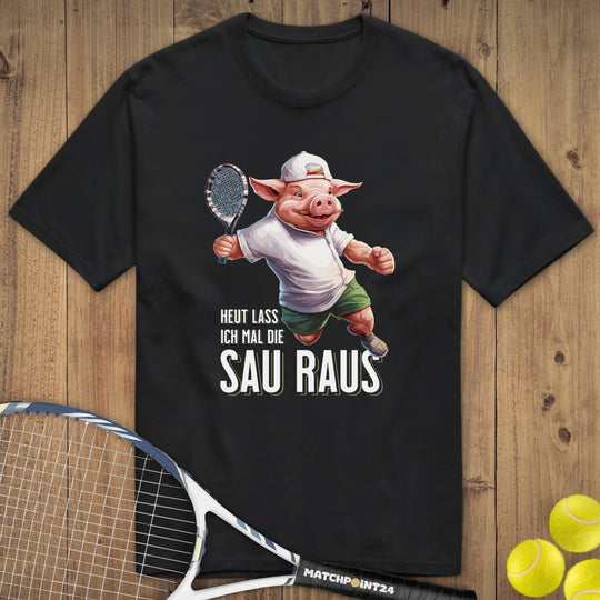 Heute lass ich die Sau raus | Premium Herren T-Shirt - Matchpoint24 - Kleidung für Tennisfans