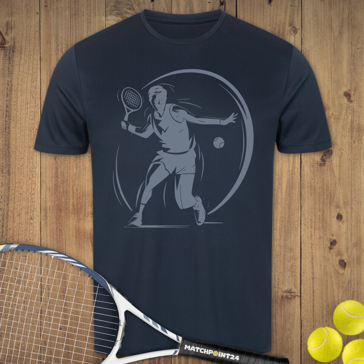 Hit it Mann | Herren Sport T-Shirt - Matchpoint24 - Kleidung für Tennisfans