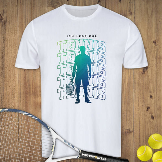 Ich lebe für Tennis | Herren Sport T-Shirt - Matchpoint24 - Kleidung für Tennisfans