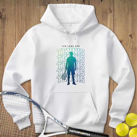 Ich lebe für Tennis | Hoodie (Herren) - Matchpoint24 - Kleidung für Tennisfans