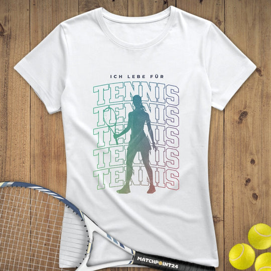 Ich lebe für Tennis | Premium Damen T-Shirt - Matchpoint24 - Kleidung für Tennisfans