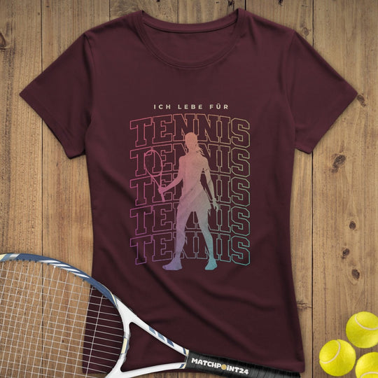 Ich lebe für Tennis | Premium Damen T-Shirt - Matchpoint24 - Kleidung für Tennisfans