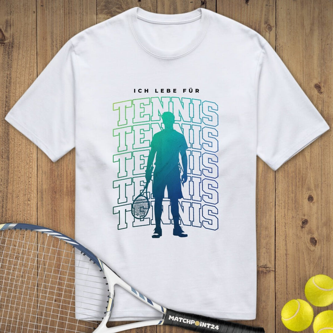 Ich lebe für Tennis | Premium Herren T-Shirt - Matchpoint24 - Kleidung für Tennisfans