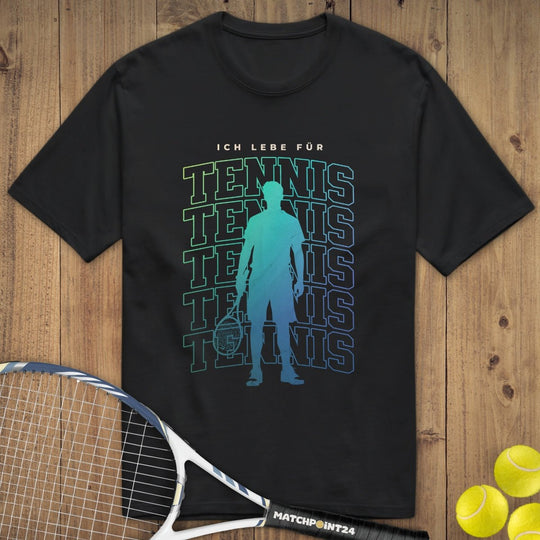 Ich lebe für Tennis | Premium Herren T-Shirt - Matchpoint24 - Kleidung für Tennisfans