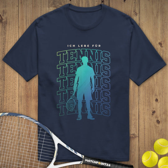 Ich lebe für Tennis | Premium Herren T-Shirt - Matchpoint24 - Kleidung für Tennisfans