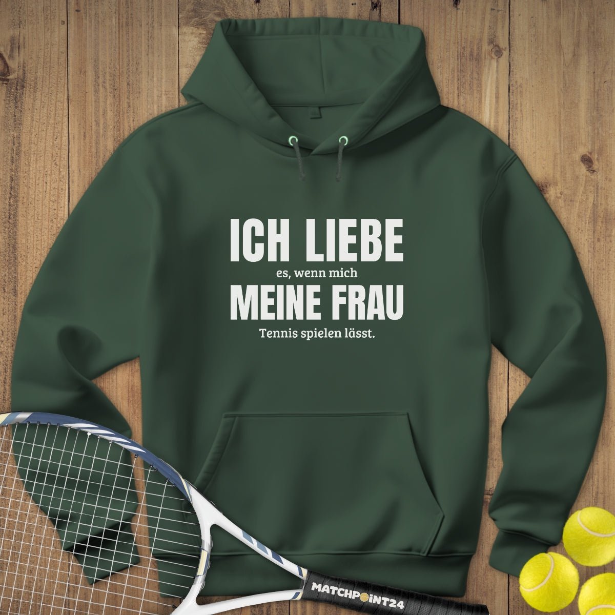 Ich liebe meine Frau Kapuzenpulli (limitiert) - Matchpoint24 - Kleidung für Tennisfans