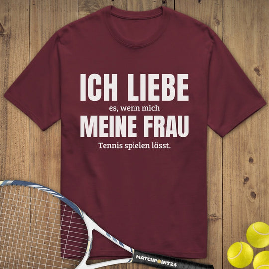 Ich liebe meine Frau | Premium Herren T-Shirt - Matchpoint24 - Kleidung für Tennisfans