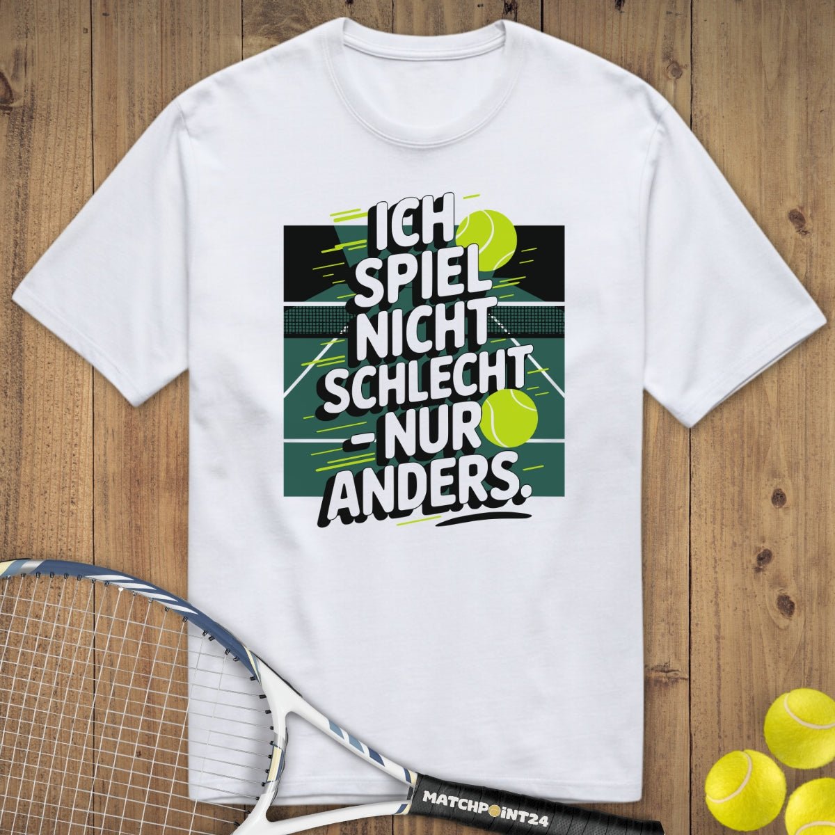Ich spiel anders | Premium Herren T-Shirt - Matchpoint24 - Kleidung für Tennisfans