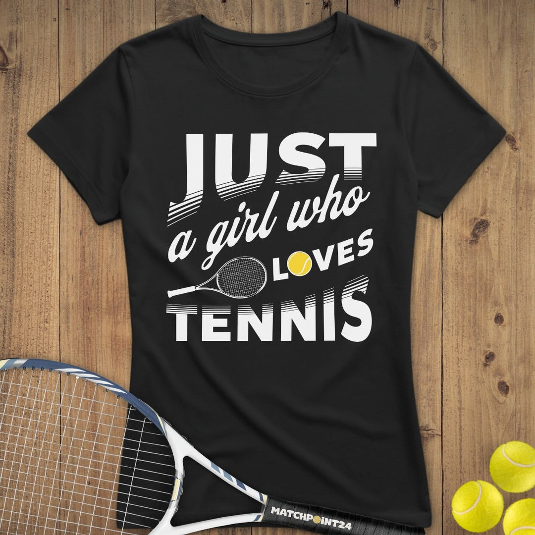 Just a Girl | Premium Damen T-Shirt - Matchpoint24 - Kleidung für Tennisfans