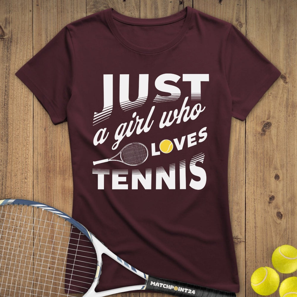 Just a Girl | Premium Damen T-Shirt - Matchpoint24 - Kleidung für Tennisfans