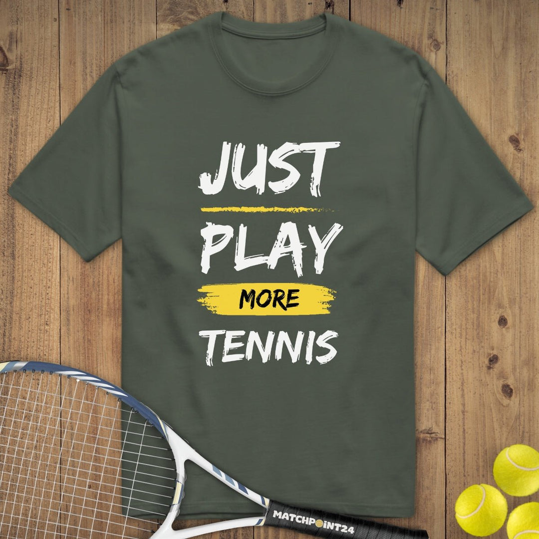 Just play more Tennis | Premium Herren T-Shirt - Matchpoint24 - Kleidung für Tennisfans