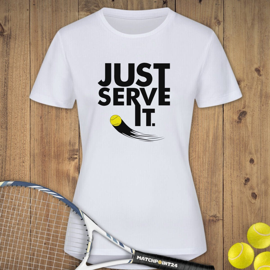 Just serve it | Damen Sport T-Shirt neu - Matchpoint24 - Kleidung für Tennisfans