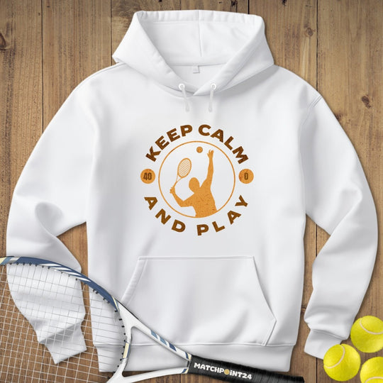 Keep Calm and Play - Mann | Hoodie (Unisex) - Matchpoint24 - Kleidung für Tennisfans