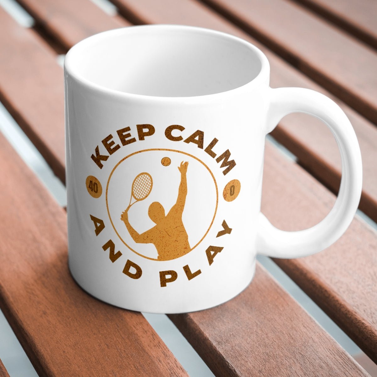 Keep Calm and Play Mann | Tasse - Matchpoint24 - Kleidung für Tennisfans