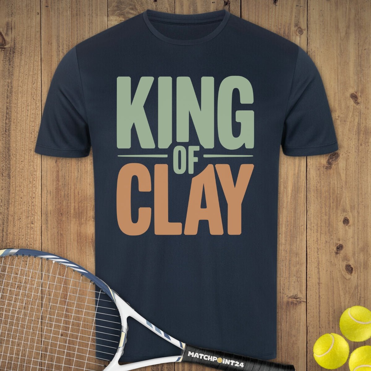 King of Clay | Herren Sport T-Shirt - Matchpoint24 - Kleidung für Tennisfans