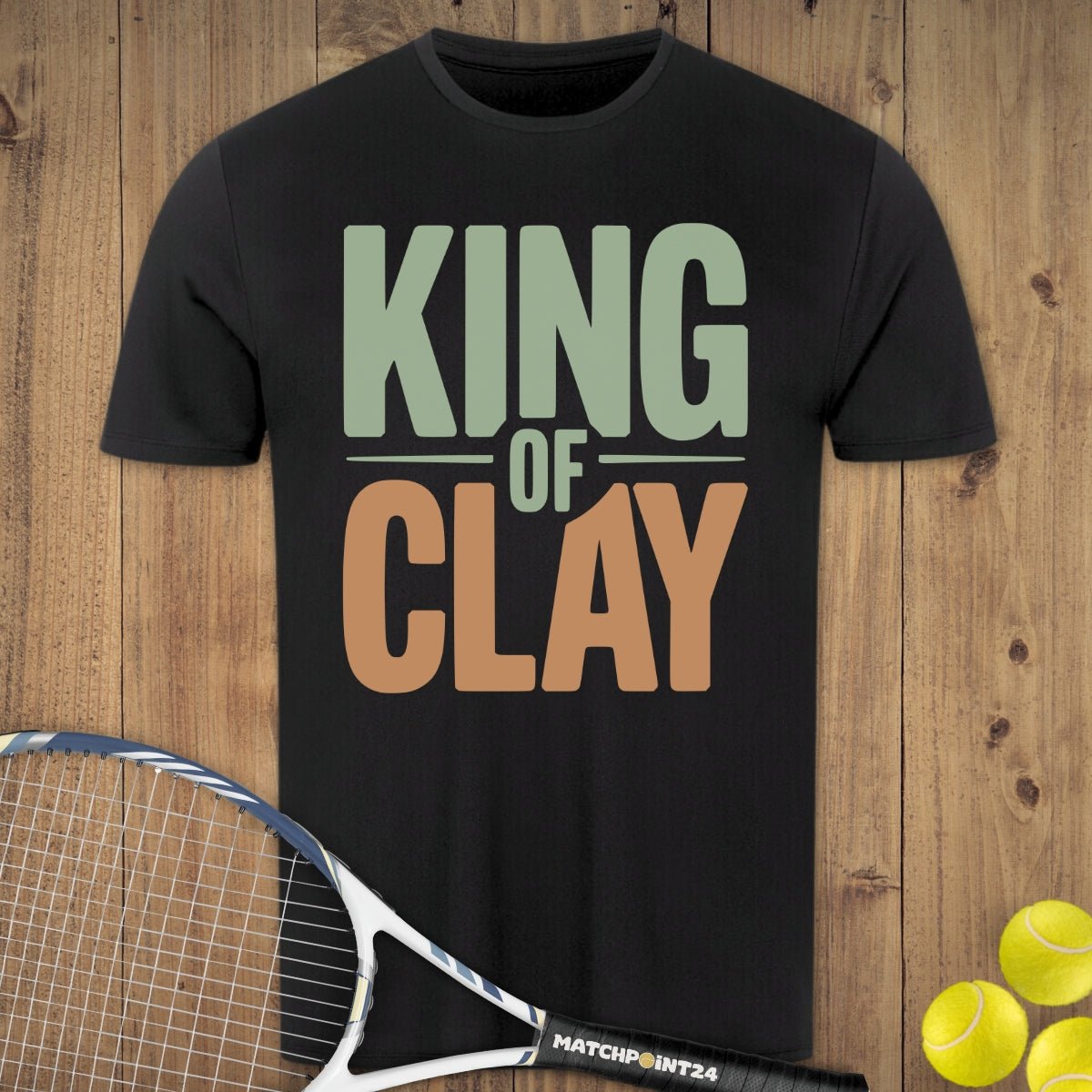 King of Clay | Herren Sport T-Shirt - Matchpoint24 - Kleidung für Tennisfans